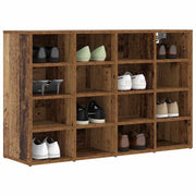 Vidaxl schoenenkast 103 x 30 x 67 cm bewerkt hout oud hout - afbeelding 3