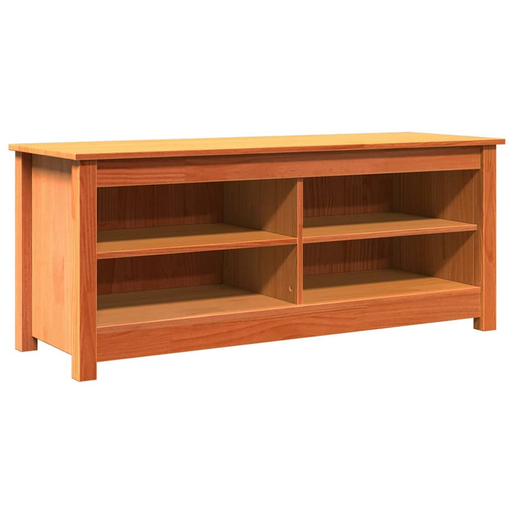 Vidaxl opslagbank 110 x 38 x 45,5 cm massief grenenhout wasbruin