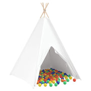 Vidaxl teepee tent wit 120 x 120 x 150 cm stof en plastic - afbeelding 2