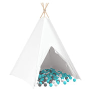 Vidaxl teepee tent wit 120 x 120 x 150 cm stof en plastic - afbeelding 2