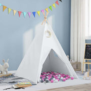Vidaxl teepee tent wit 120 x 120 x 150 cm stof en plastic - afbeelding 1