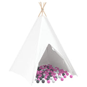 Vidaxl teepee tent wit 120 x 120 x 150 cm stof en plastic - afbeelding 2
