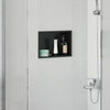 Vidaxl douche niche zwart 30 x 20 x 9,5 cm roestvrij staal