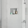 Vidaxl douche niche wit 30 x 20 x 9,5 cm roestvrij staal