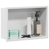 Vidaxl douche niche wit 30 x 20 x 9,5 cm roestvrij staal