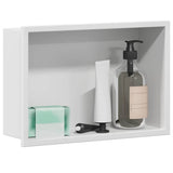 Vidaxl douche niche wit 30 x 20 x 9,5 cm roestvrij staal - afbeelding 3