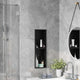 Vidaxl douche niche zwart 60 x 20 x 9,5 cm roestvrij staal