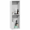 Vidaxl douche niche wit 60 x 20 x 9,5 cm roestvrij staal