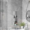 Vidaxl douche niche zilver 60 x 20 x 9,5 cm roestvrij staal