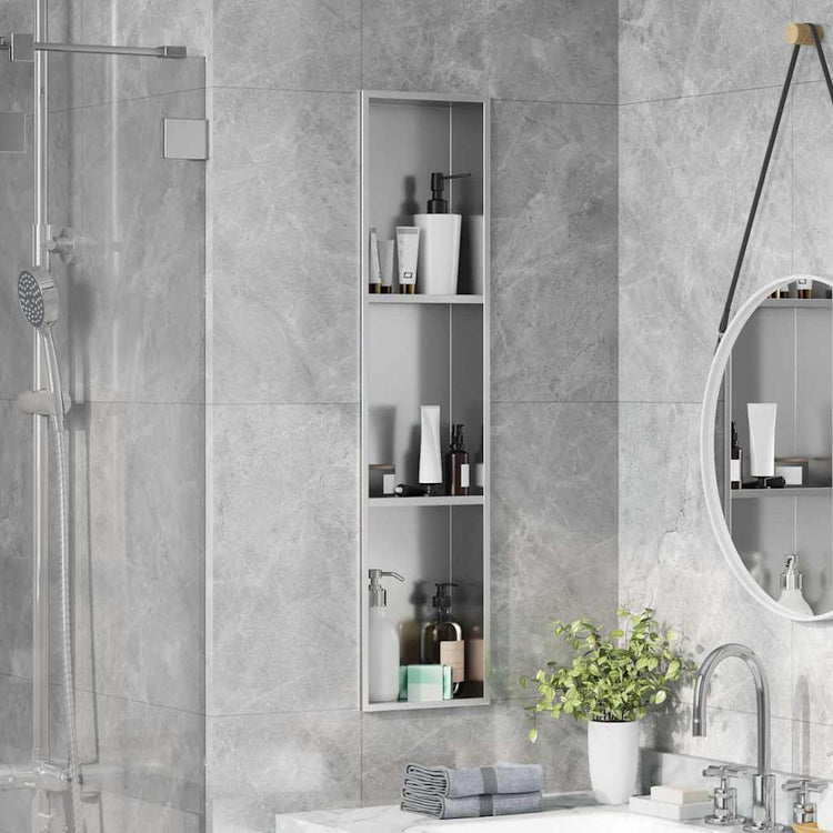 Vidaxl douche niche zilver 90 x 20 x 9,5 cm roestvrij staal