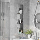 Vidaxl douche niche zilver 90 x 20 x 9,5 cm roestvrij staal