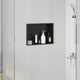 Vidaxl douche niche zwart 45 x 30 x 9,5 cm roestvrij staal