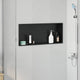 Vidaxl douche niche zwart 75 x 30 x 9,5 cm roestvrij staal