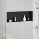 Vidaxl douche niche zwart 90 x 30 x 9,5 cm roestvrij staal