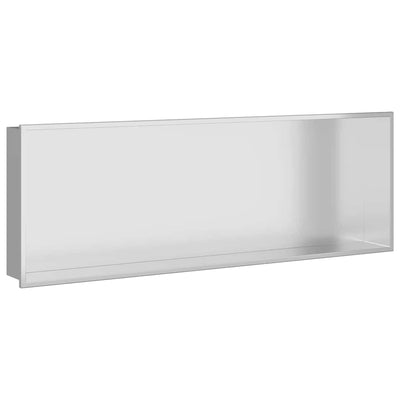 Vidaxl douche niche zilver 90 x 30 x 9,5 cm roestvrij staal