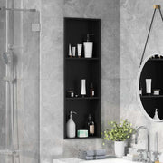 Vidaxl douche niche zwart 92 x 32 x 10 cm roestvrij staal - afbeelding 1