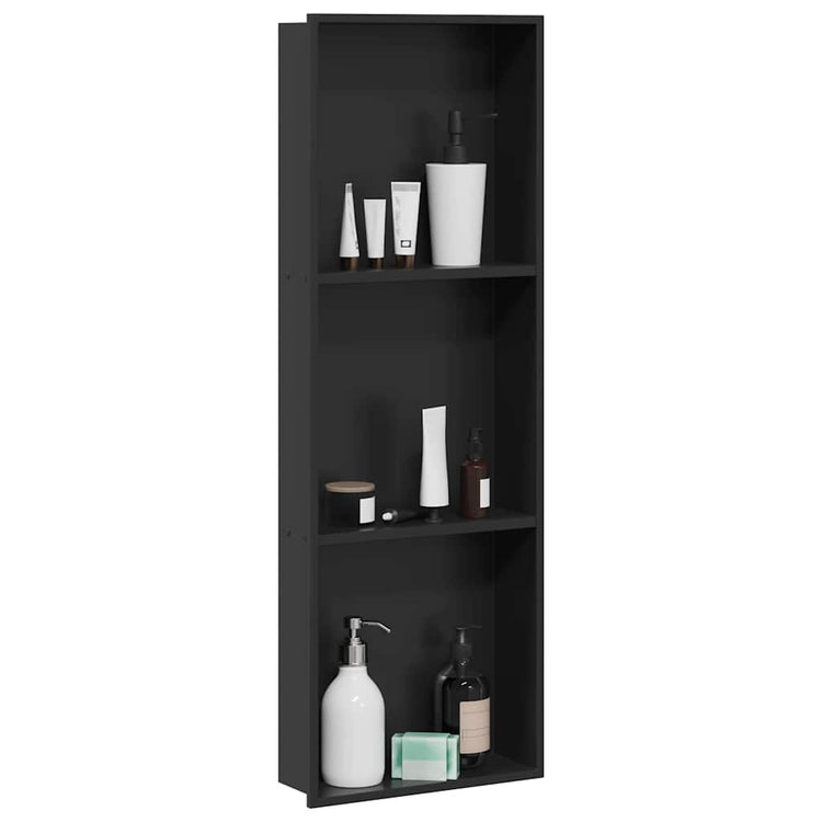 Vidaxl douche niche zwart 92 x 32 x 10 cm roestvrij staal