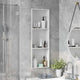 Vidaxl douche niche wit 90 x 30 x 9,5 cm roestvrij staal