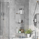 Vidaxl douche niche zilver 90 x 30 x 9,5 cm roestvrij staal