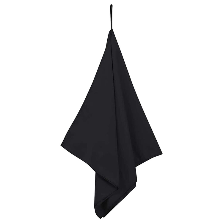 Vidaxl sporthanddoeken 2 pcs zwart 100 x 50 cm polyester en polyamide