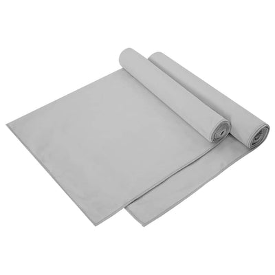 Vidaxl sporthanddoeken 2 st grijs 140 x 70 cm