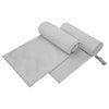 Vidaxl sporthanddoeken 2 pcs grijs 200 x 100 cm polyester en polyamide