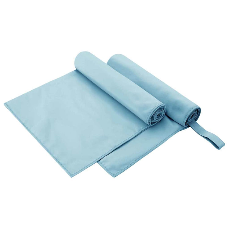 Vidaxl sporthanddoeken 2 st blauw 100 x 50 cm polyester en polyamide