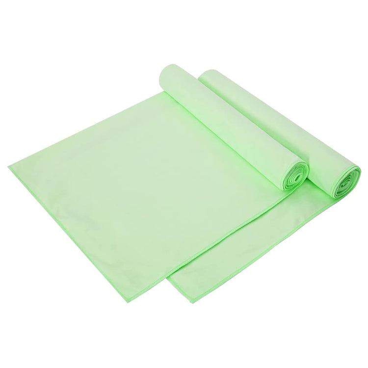 Vidaxl sporthanddoeken 2 st groen 140 x 70 cm polyester en polyamide