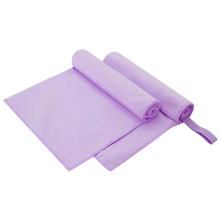 Vidaxl sporthanddoeken 2 st paars 100 x 50 cm polyester en polyamide