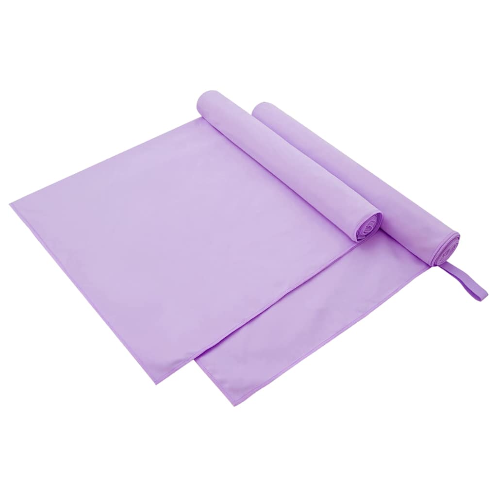 Vidaxl sporthanddoeken 2 st paars 180 x 90 cm polyester en polyamide