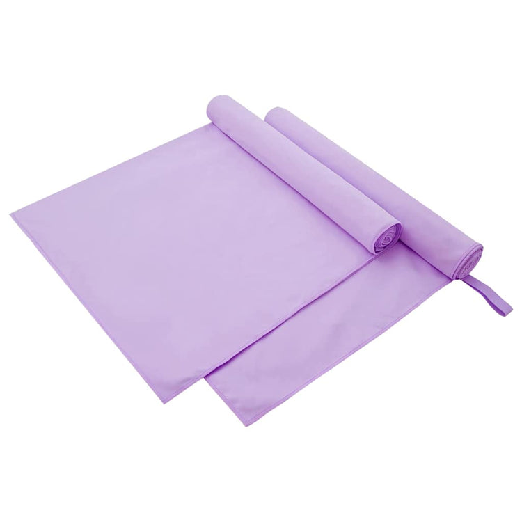 Vidaxl sporthanddoeken 2 st paars 180 x 90 cm polyester en polyamide