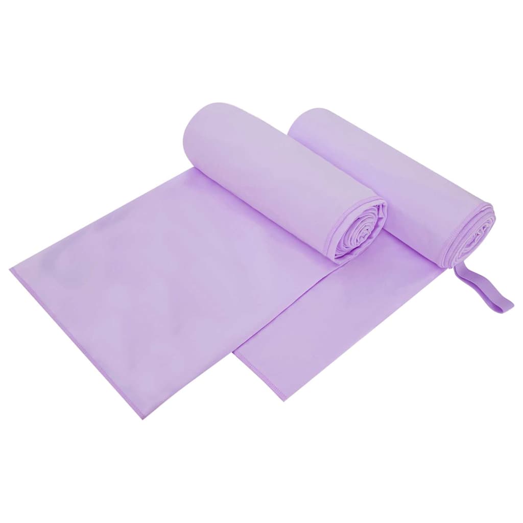 Vidaxl sporthanddoeken 2 st paars 200 x 100 cm