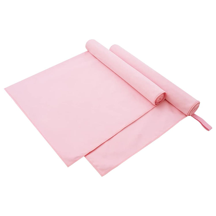 Vidaxl sporthanddoeken 2 st roze 180 x 90 cm polyester en polyamide