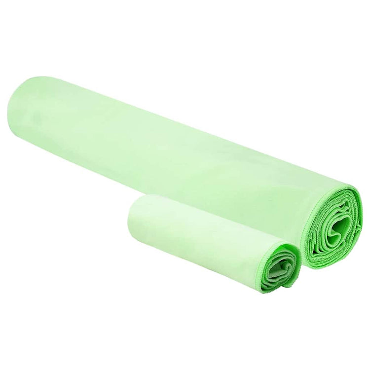 Vidaxl set van sporthanddoeken 2 st groen 50 x 30 cm, 200 x 100 cm