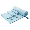 Vidaxl set van sporthanddoeken 3 pcs blauw polyester en polyamide
