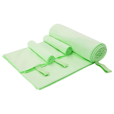 Vidaxl set van sporthanddoeken 3 st groen 210 x 100 cm