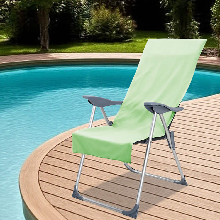 Vidaxl buiten stoel handdoeken 2 st groen 130 x 60 cm