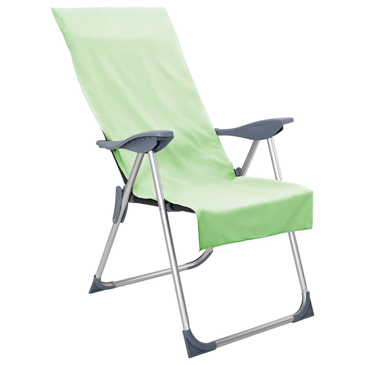 Vidaxl buiten stoel handdoeken 2 st groen 130 x 60 cm