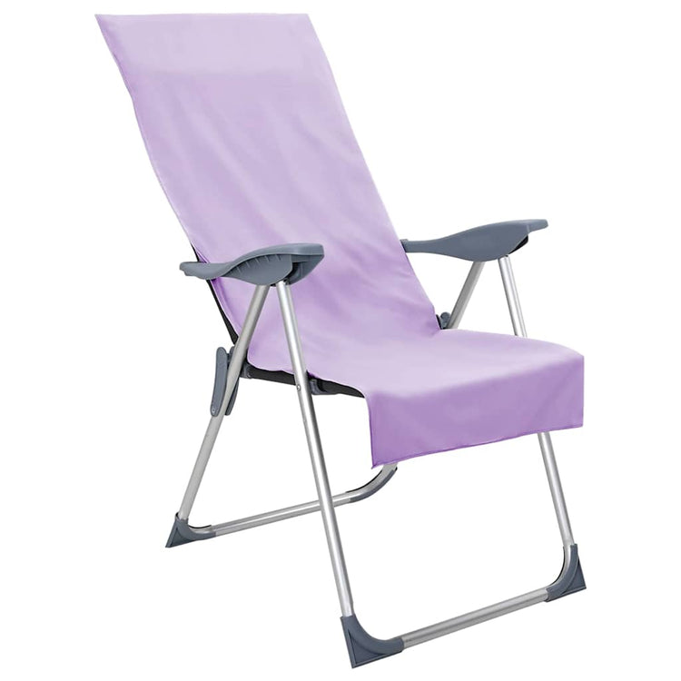Vidaxl buiten stoel handdoeken 2 st paars 130 x 60 cm