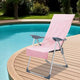 Vidaxl buiten stoel handdoeken 2 st roze 130 x 60 cm