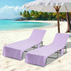Vidaxl ligbedhanddoeken 2 pcs paars 210 x 75 cm polyester en polyamide