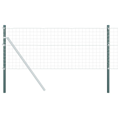 Vidaxl afrasteringspaal 12 pcs groen 80 cm poedergecoat staal