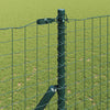 Vidaxl afrasteringspaal 2 pcs groen poedergecoat staal