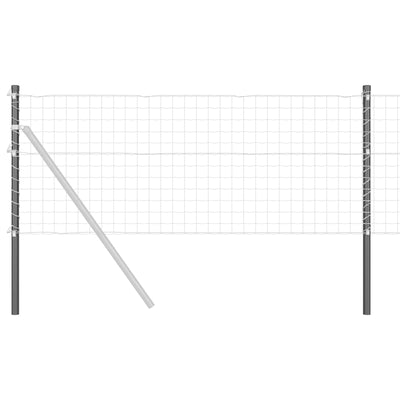 Vidaxl afrasteringspaal 12 pcs grijs 80 cm poedergecoat staal