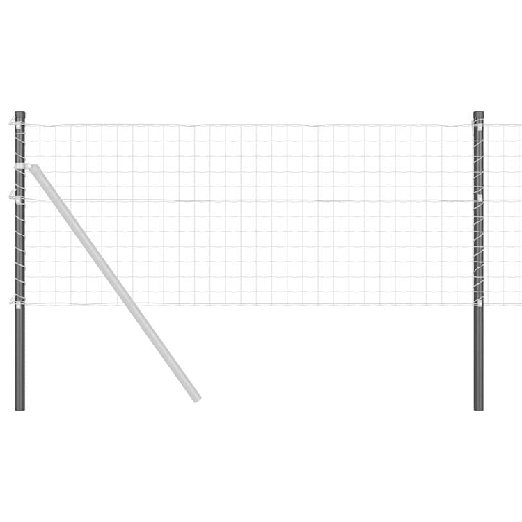 Vidaxl hekpaal 12 st grijs 110 cm poedergecoat staal