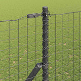 Vidaxl hekpaal 12 st grijs poedergecoat staal - afbeelding 3