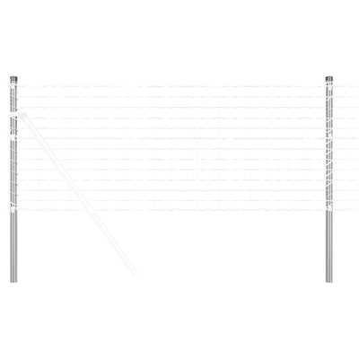 Vidaxl afrasteringspaal 2 pcs zilver 100 cm poedergecoat staal