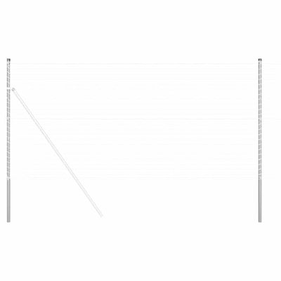 Vidaxl afrasteringspaal 2 pcs zilver poedergecoat staal