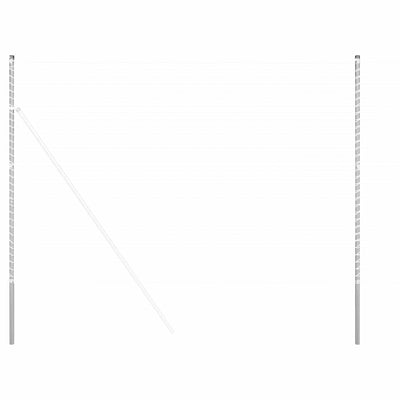 Vidaxl afrasteringspaal 12 pcs zilver poedergecoat staal