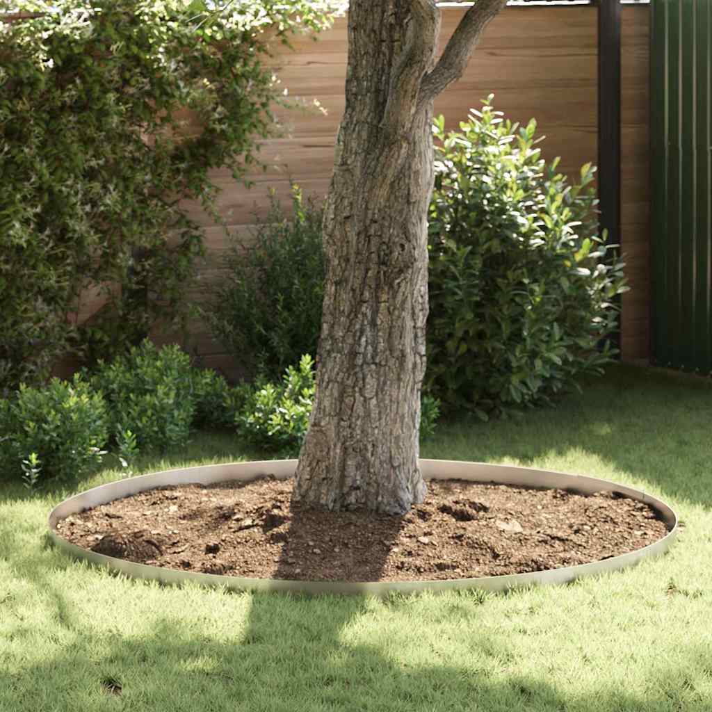 Vidaxl tuinrand 4 st 450 x 10 cm roestvrij staal zilver